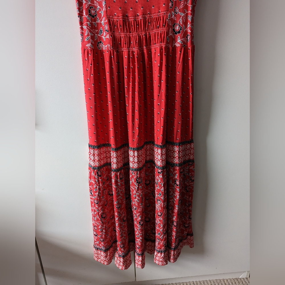Red Cotton Traders Boho/Bohemian Dress Size 16 - Picture 8 of 15